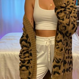 cheetah print cardigan